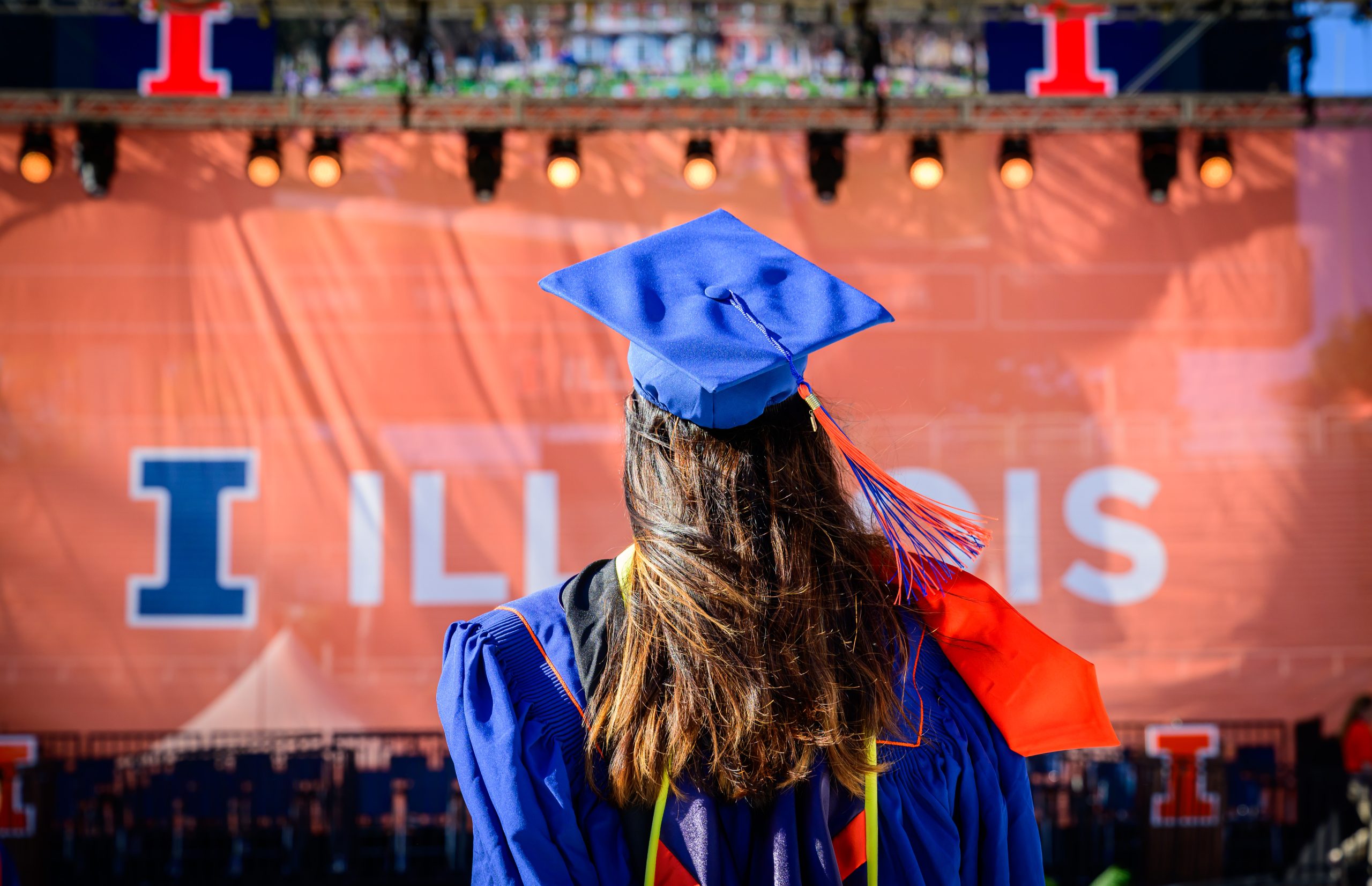 The future is wide open as more than 7,500 graduates celebrate as they are recognized for their achievement during the university-wide Commencement Ceremony at Memorial Stadium. Photo taken at the University of Illinois Urbana-Champaign on Saturday, May 11, 2024.