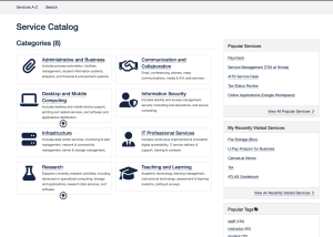 U of I’s new Enterprise IT service catalog - Technology Services