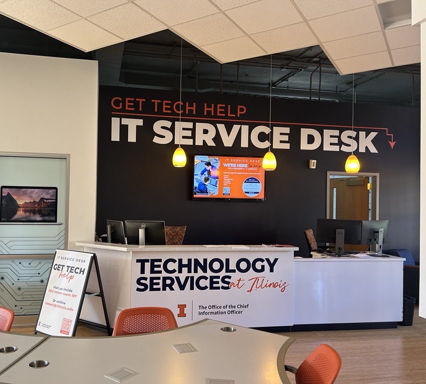 The IT Service Desk in the Illini Union.